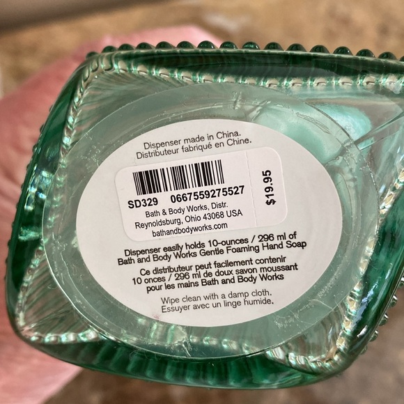 ‘Sage’ Vertical Lines Gentle & Clean Foaming Hand Soap Dispenser by BBW, NWTags - Picture 6 of 9